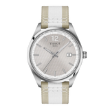 Tissot PR 100 Quartz 40mm Silver Dial Grey Fabric Strap Watch T150.410.17.037.00 - Bijoux Eclore