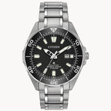 Citizen Promaster Diver Eco Drive Black Dial Men's Titanium Watch BN0200-56E