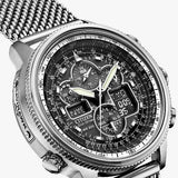 Citizen Promaster NaviHawk Chrono AT Black Dial Mesh Band Men's Watch JY8030-83E