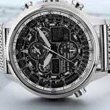 Citizen Promaster NaviHawk Chrono AT Black Dial Mesh Band Men's Watch JY8030-83E