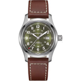 Hamilton Khaki Field Green Dial Leather Strap Men’s Watch H70605560 - Bijoux Eclore