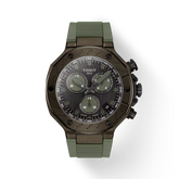 Montre chronographe Tissot T-Race avec bracelet en silicone vert T141.417.37.061.02