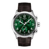 Tissot Gent XL Chronograph 42mm Green Dial Brown Leather Strap T116.417.16.092.00 - Bijoux Eclore