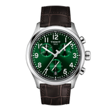 Tissot Gent XL Chronograph 42mm Green Dial Brown Leather Strap T116.417.16.092.00 - Bijoux Eclore