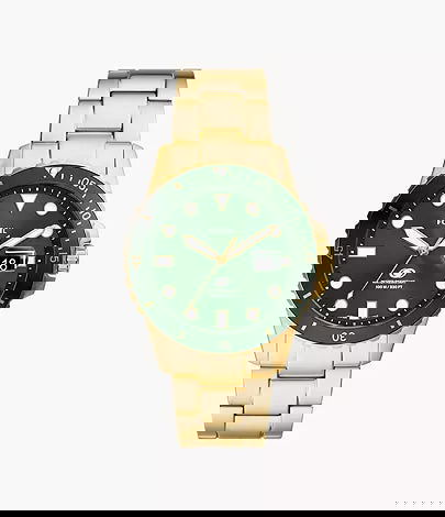 Fossil Blue Dive Three-Hand Date Gold-Tone Stainless Steel Watch FS6030