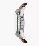 Fossil Blue Dive Three-Hand Date Tan LiteHide Leather Watch FS5946