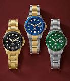 Fossil Blue Dive Three-Hand Date Two-Tone Stainless Steel Watch FS6034