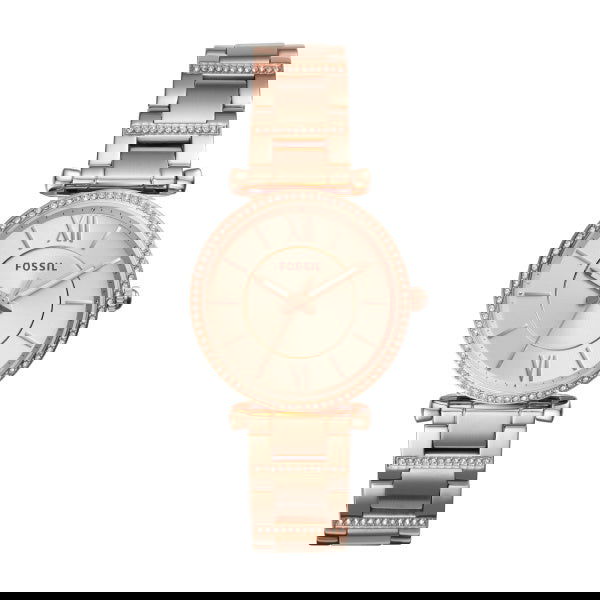 Fossil Carlie Three-Hand Quartz Rose Dial Ladies Watch Es4301