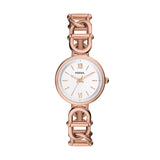 Fossil Carlie Three-Hand Rose Gold-Tone Stainless Steel Watch ES5273