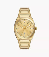 Fossil Everett Three-Hand Date Gold-Tone Stainless Steel Watch FS5965