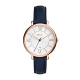 Fossil Jacqueline Blue Leather Band Women's Watch ES3843