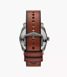 Fossil Machine Three-Hand Date Brown LiteHide Leather Watch FS5900