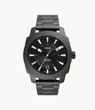 Fossil Machine Three-Hand Date Smoke Stainless Steel Watch FS5970