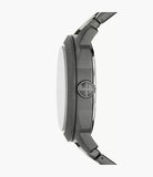 Fossil Machine Three-Hand Date Smoke Stainless Steel Watch FS5970