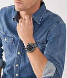 Fossil Machine Three-Hand Date Smoke Stainless Steel Watch FS5970