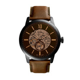 Fossil Men's Townsman Brown Leather Strap Watch ME3155