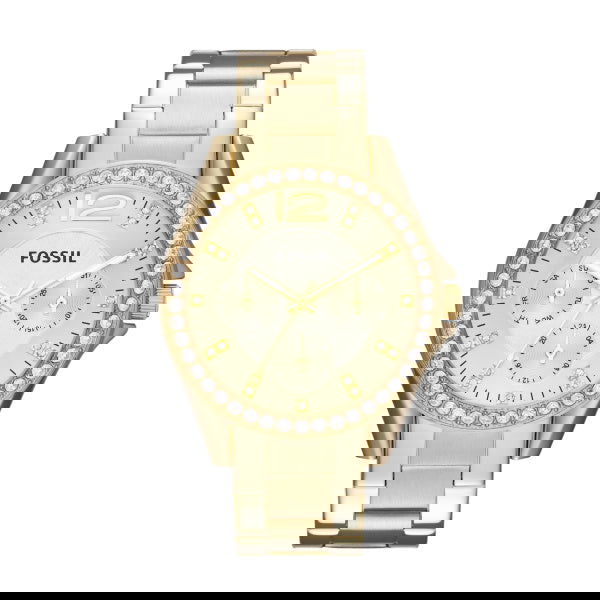 Fossil Riley Champagne Dial Ladies Watch ES3203