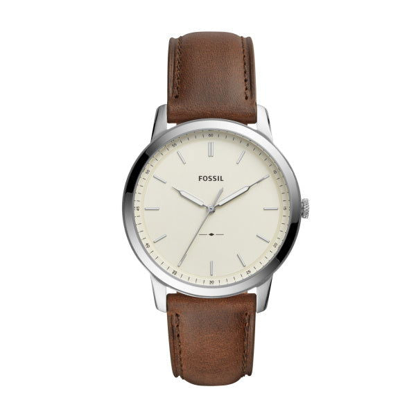 Fossil The Minimalist Three-Hand Brown Leather Watch FS5439