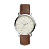 Fossil The Minimalist Three-Hand Brown Leather Watch FS5439