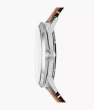 Fossil Townsman 48 mm Automatic Light Brown Leather Watch ME3154