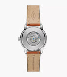 Fossil Townsman 48 mm Automatic Light Brown Leather Watch ME3154