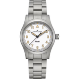 Khaki Field Quartz Watch offers a crisp white 38mm dial, durable stainless steel H69401110 - Bijoux Eclore
