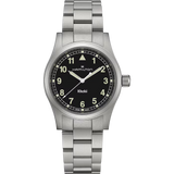 Hamilton Khaki Field Quartz Black Dial Stainless Steel Men's Watch H69401130 - Bijoux Eclore