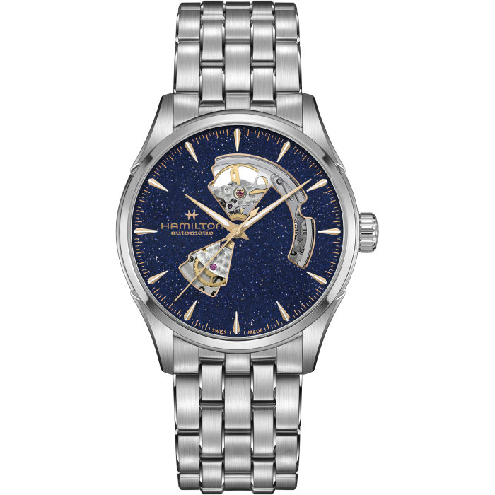 Hamilton Jazzmaster Open Heart 42mm Steel Bracelet Aventurine Dial H32705140 - Bijoux Eclore