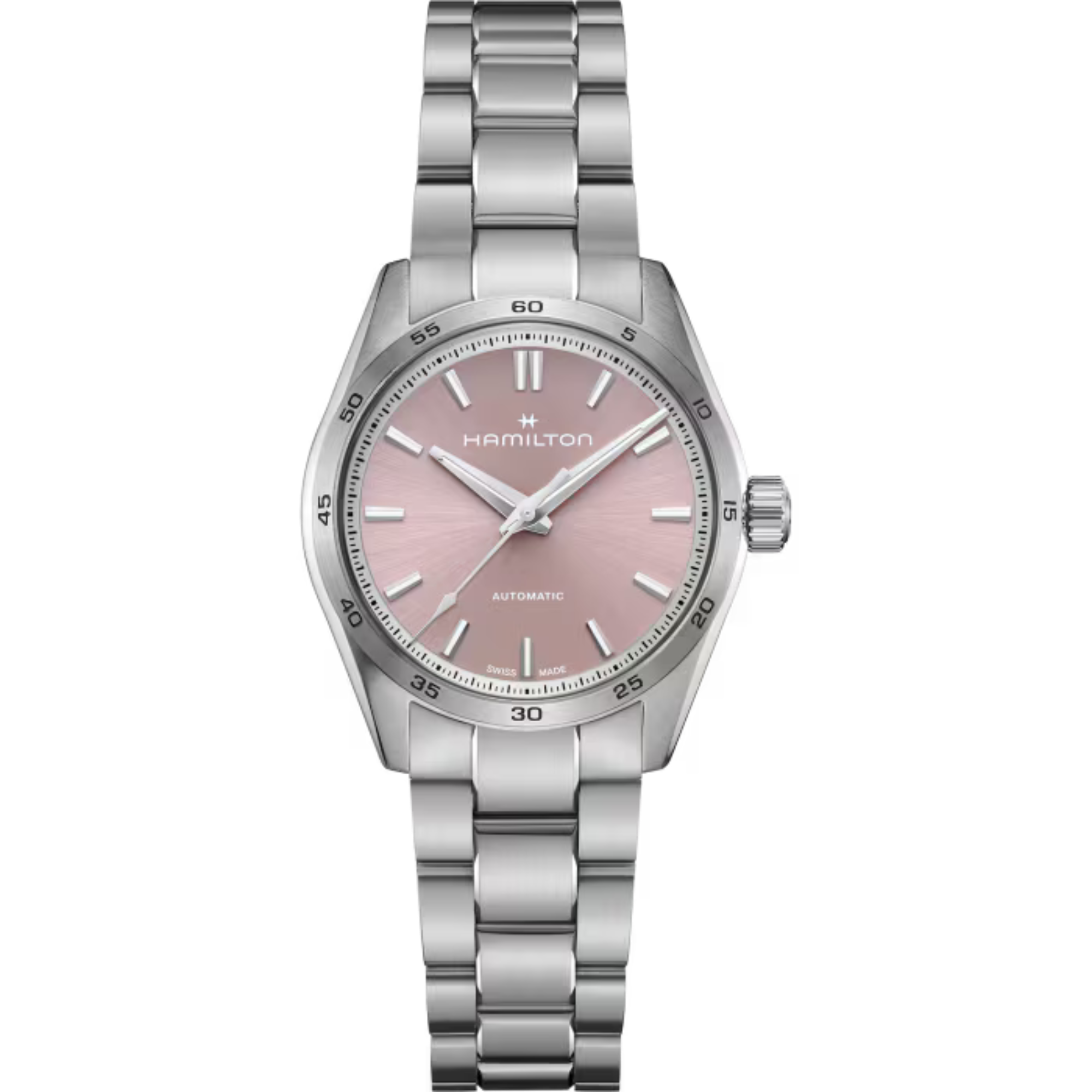 Hamilton Jazzmaster Performer Auto Pink Dial Stainless Steel Women's Watch H36105171 - Bijoux Eclore