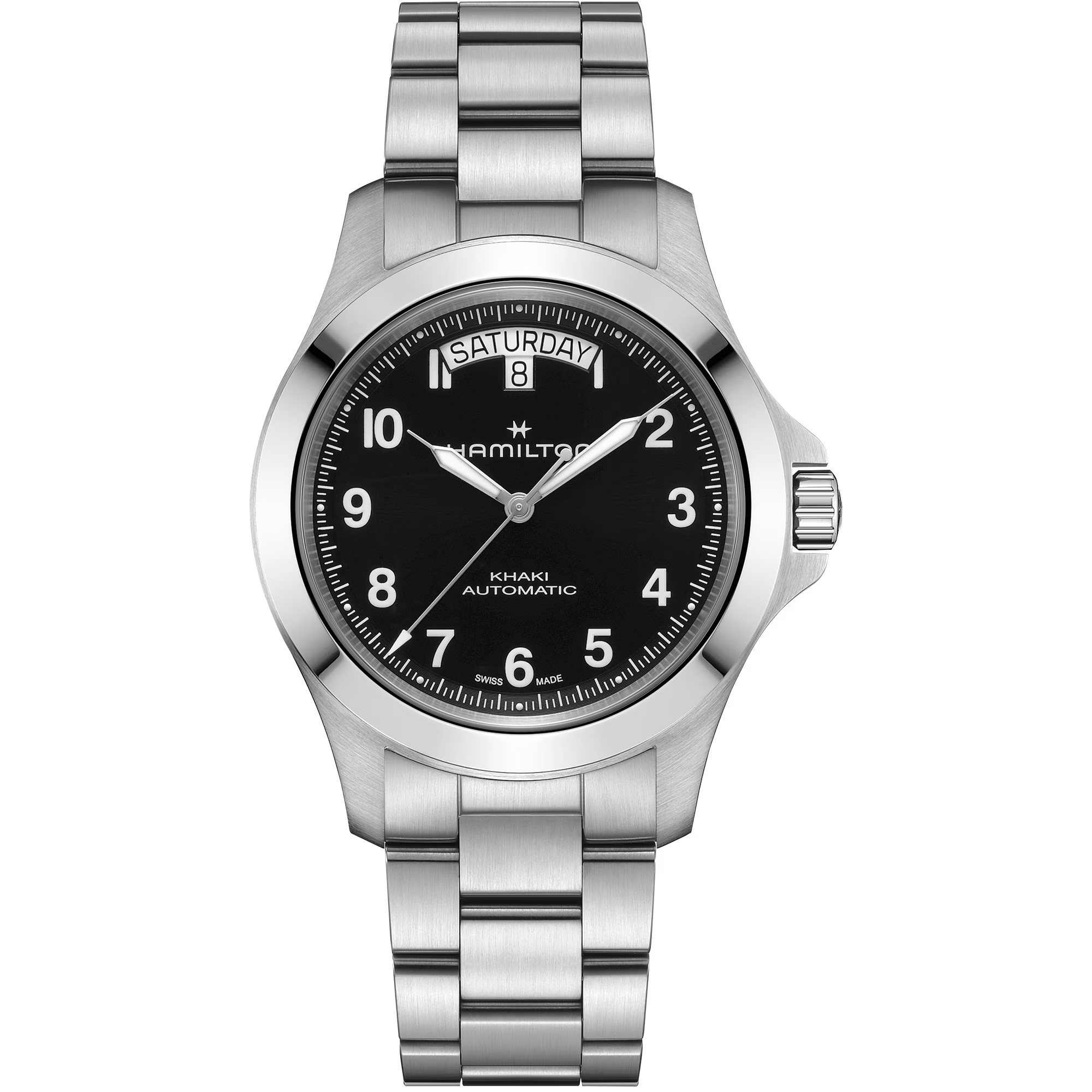 Hamilton Khaki Field King Day-Date Auto Black Sunray Dial H64475131 - Bijoux Eclore