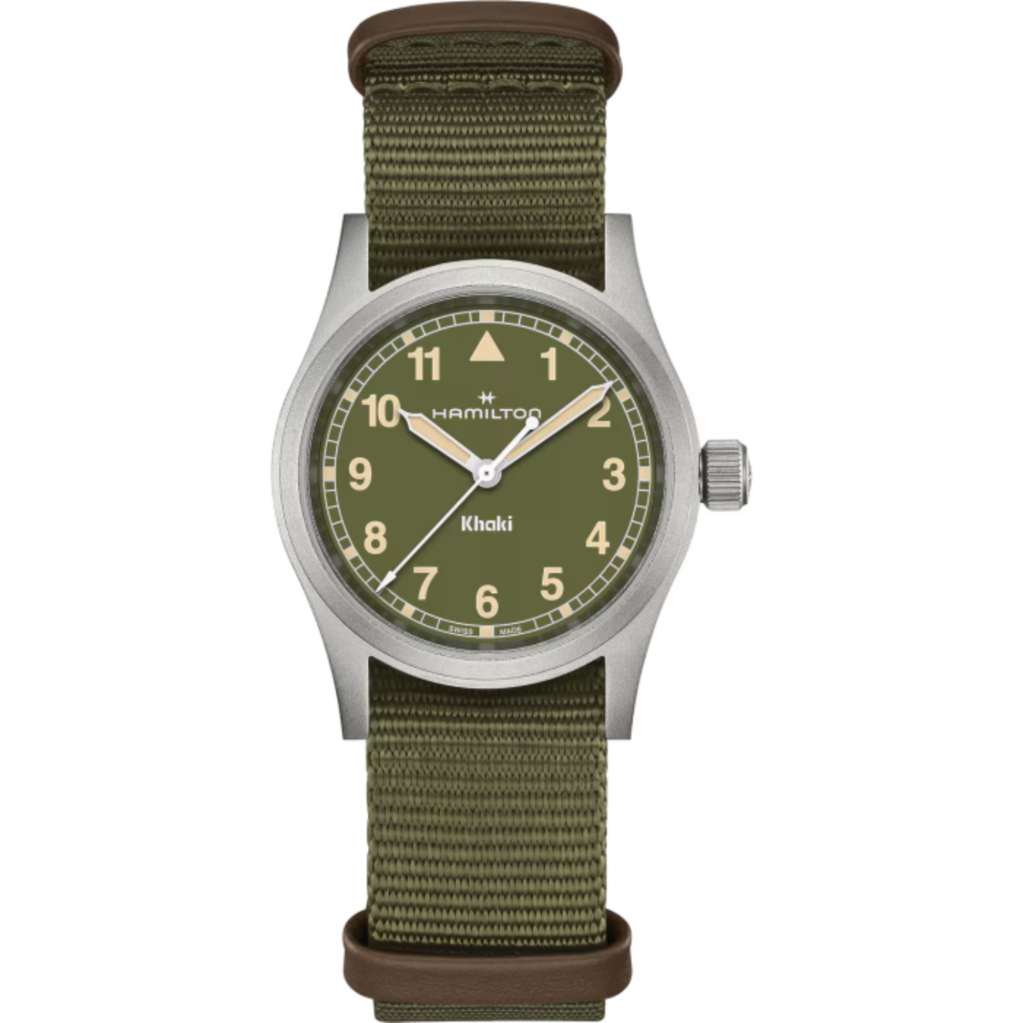 Hamilton Khaki Field Quartz Green Dial Fabric Strap Women's Watch H69301960 - Bijoux Eclore