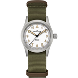 Hamilton Khaki Field Quartz 33mm White Dial Fabric Strap H69301910 - Bijoux Eclore