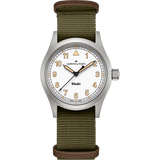 Montre homme Khaki Field Quartz, cadran blanc, bracelet en tissu, H69401910
