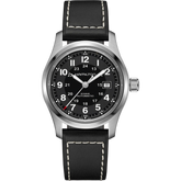 Hamilton Khaki Field Auto 42MM Black Dial Leather Strap Men's Watch H70605733