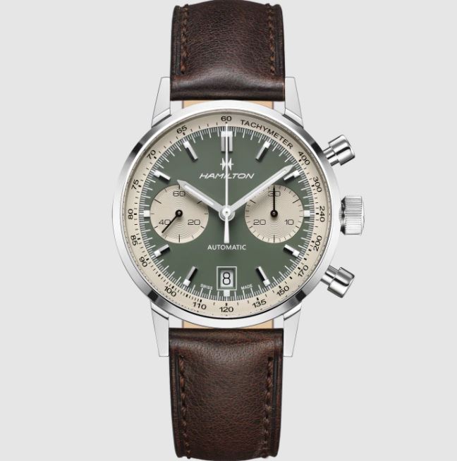 Hamilton American Classic Intra-Matic Auto Chrono 40mm Automatic Green Dial H38416560