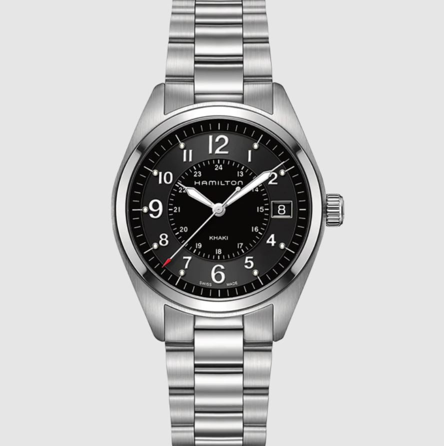 Hamilton Khaki Field Black Dial Stainless Steel Men's Watch H68551933