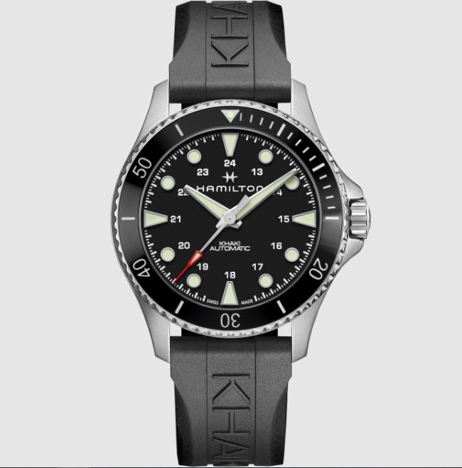Hamilton Khaki Navy Scuba Auto Black Dial Men's Watch H82515330