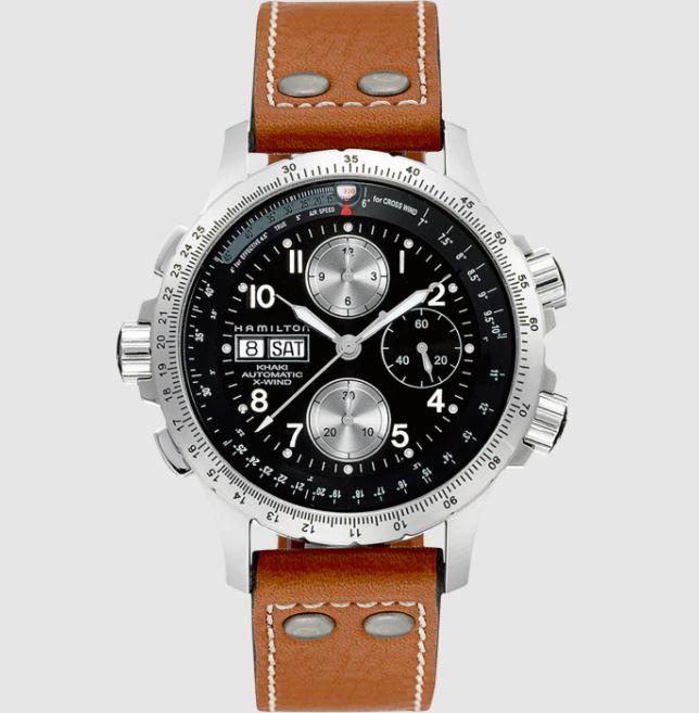 Hamilton Men's Khaki X-Wind Auto Chrono Brown Band Watch H77616533