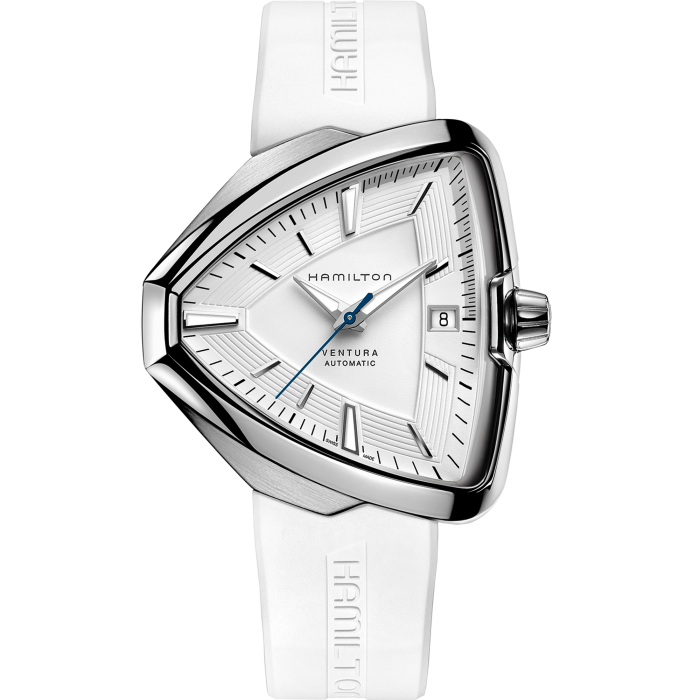 Hamilton Ventura Elvis80 Automatic Elvis White Dial White Rubber Strap H24505311