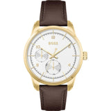 Hugo Boss Sophio White Sunray Dial Brown Leather 1513956