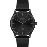 Hugo Boss Reason Black Dial Black Leather Strap 1513977