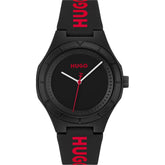 HUGO #LIT Black Dial & Black Silicone Strap 1530343