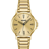 HUGO #SMOOTH Gold Dial & Gold PVD Stainless Steel 1530420