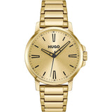 HUGO #SMOOTH Gold Dial & Gold PVD Stainless Steel 1530420