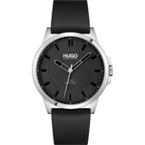 HUGO #FIRST Black Dial & Black Leather Strap 1530188