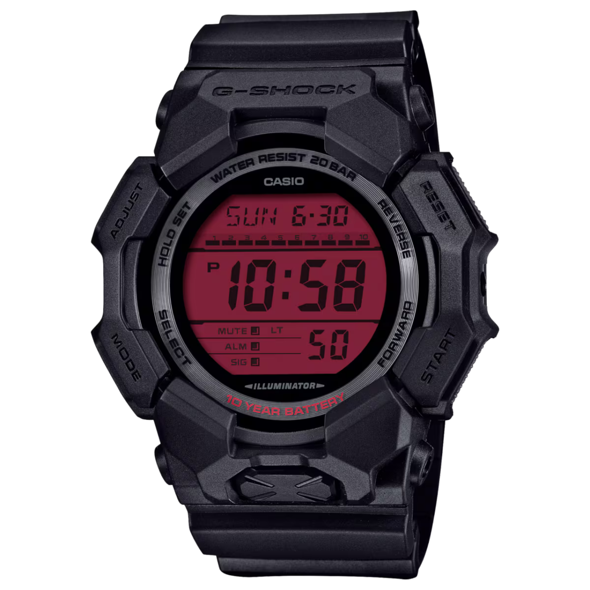 CASIO G-SHOCK Digital Black Bright Red Series GD-010BBR-1 - Bijoux Eclore