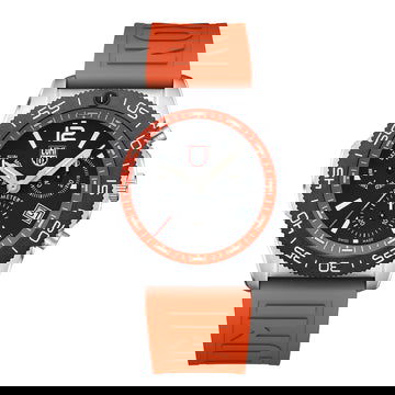 Luminox Chronograph 44mm, Orange Rubber Strap Diver Watch XS.3149