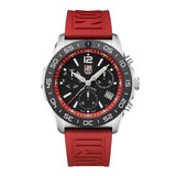 Luminox Pacific Diver Chronograph Red Rubber Strap Mens Watch XS.3155