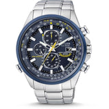 New Citizen Eco Drive Blue Anlges World Chronograph A-T Men's Watch AT8020-54L