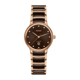 Rado Centrix Diamonds Quartz Brown Dial Rose Gold-Tone Watch R30024732